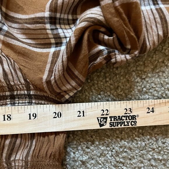 Westbound Brown Tartan Plaid Button Front Top size XL - Picture 8 of 12